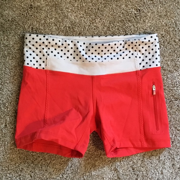 lululemon athletica Pants - Unique Lululemon Spandex Shorts with Polka Dots